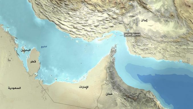 خارطة تُظهر مضيق هرمز خارطة تُظهر مضيق هرمز
