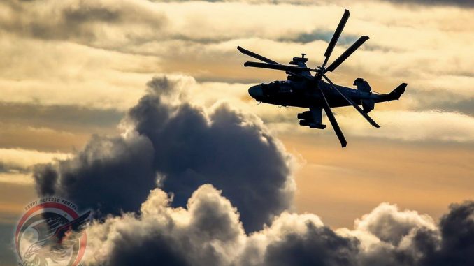 لقطة لمروحية "كا-52 التمساح" (بوابة الدفاع المصرية) لقطة لمروحية "كا-52 التمساح" (بوابة الدفاع المصرية)