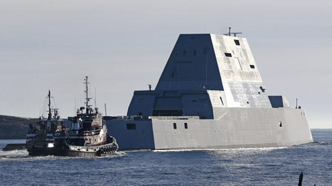 المدمّرة الشبحية الأميركية من طراز Zumwalt ( صورة أرشيفية) Zumwalt