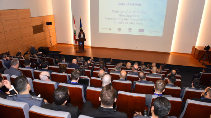 وزيرة الداخلية والبلديات ريّا حفّار الحسن تُلقي كلمتها خلال مؤتمر "التعاون الدولي في الأمن السيبراني" في بيروت (الأمن الداخلي اللبناني) الأمن السيبراني