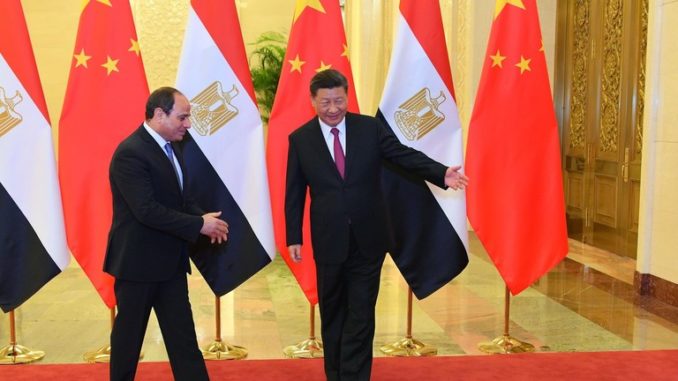 لقاء الرئيس المصري عبد الفتاح السيسي، مع الرئيس الصيني شي جين بينغ، في قاعة الشعب الكبرى بالعاصمة الصينية بكين في 25 نيسان/ أبريل 2019 الرئيس المصري