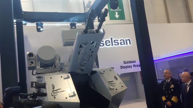 نظام CIWS بعد كشف الستار عنه في معرض IDEF 2019 في إسطنبول من إنتاج شركة أسيلسان التركية ( الأمن والدفاع العربي) نظام CIWS