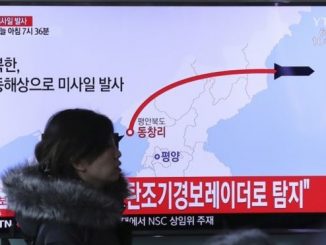 إتجاه الصواريخ الكورية الشمالية بحسب محطة تلفزيون كوريا الجنوبية