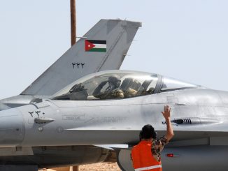 مقاتلتان أف-16 تابعتان لسلاح الجو الأردني