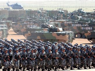 لقطة من العرض العسكري الصيني