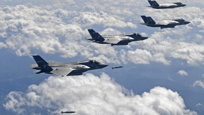مقاتلات F-35B الأميركية فوق سبه الجزيرة الكورية (AFP)