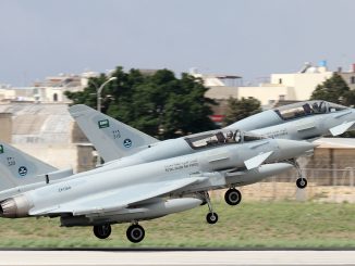 مقاتلتا يوروفايتر تايفون تابعتان لسلاح الجو السعودي (صورة أرشيفية)