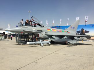 مقاتلة "يوروفايتر تايفون" خلال معرض دبي للطيران 2017 (صورة خاصة)