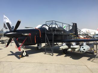 طائرة "بي-250" الإماراتية خلال معرض دبي للطيران (صورة خاصة)