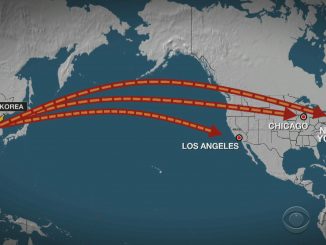 صورة توضيحية لضرب كوريا الشمالية مدن نيويورك، لوس أنجلوس وشيكاغو الأميركيّة