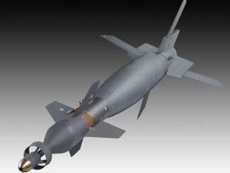 نموذج عن صاروخ "بافواي" الموجّه بالليزر من إنتاج شركة "رايثيون" (Raytheon)