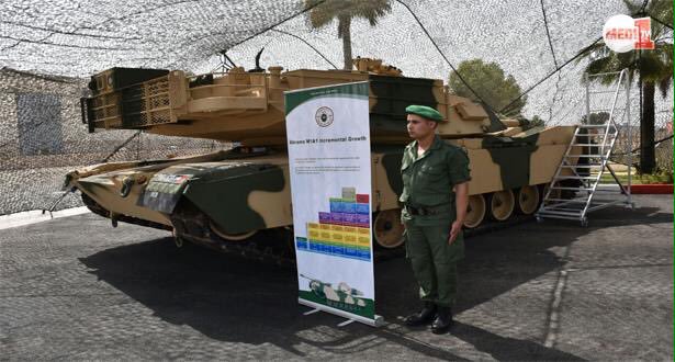 دبابة أبرامز الأميركية أثناء تسليمها للمغرب في أب/ أغسطس 2018