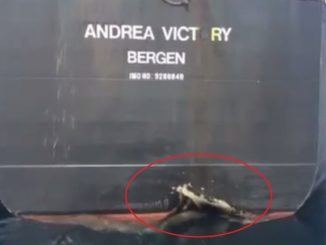 الضربة التي تعرضت لها السفينة النرويجية في 12 أيار/ مايو