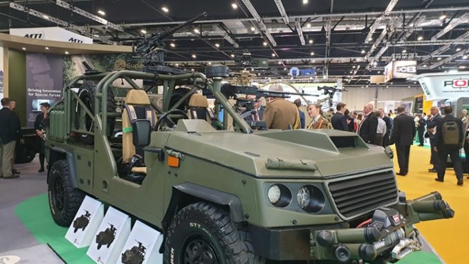 مركبة LRV من إنتاج شركة Supacat خلال معرض DSEI 2019 في لندن (الأمن والدفاع العربي- صورة خاصة) مركبة LRV