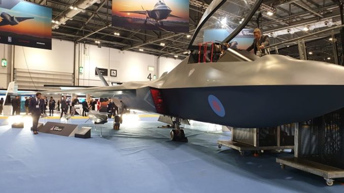 مشروع مقاتلة الجيل السادس خلال عرضه في DSEI2019 (الأمن والدفاع العربي- صورة خاصة) مقاتلة الجيل السادس