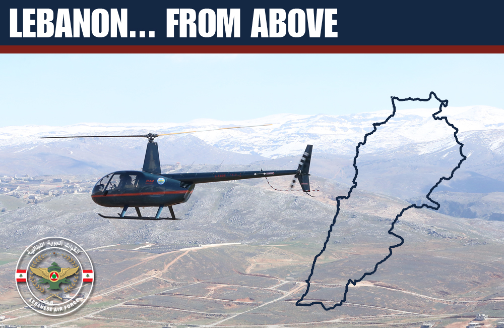 مروحية R44 تابعة لسلاح الجو اللبناني ضمن مبادرة لبنان من فوق