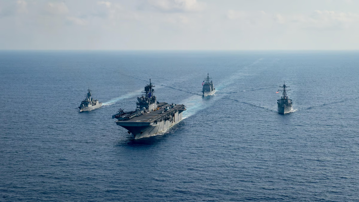 مناورات بحرية رباعية تجري في بحر الصين الجنوبي لدعم بقاء منطقة المحيطين الهندي والهادي حرة ومفتوحة